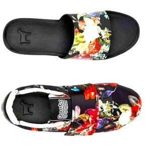 Goat Floral Satin Slip On Sneakers
